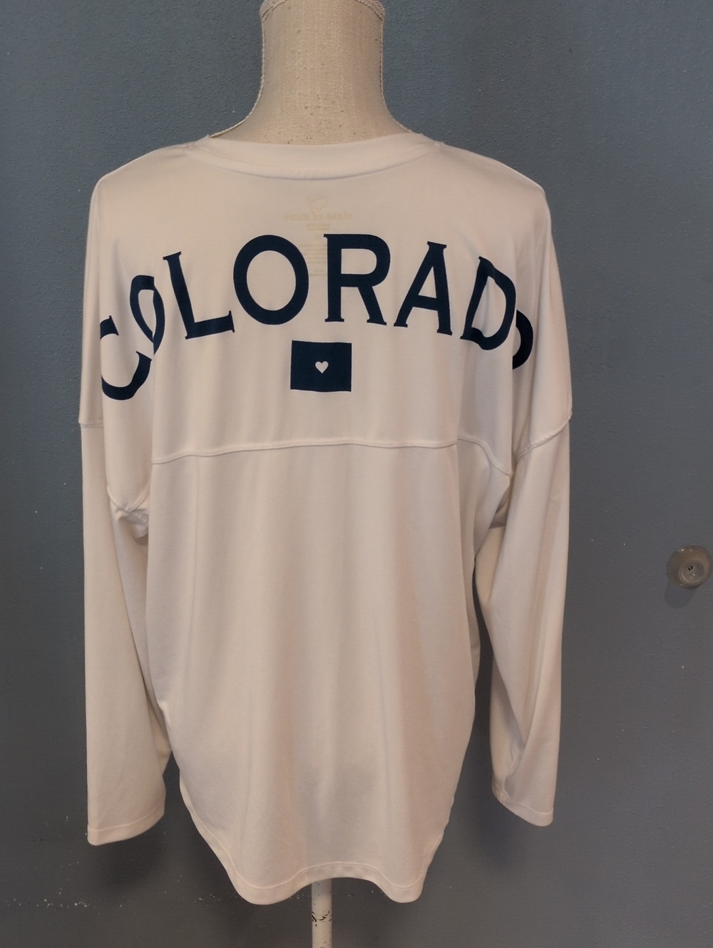 State Of Mind Colorado Heart Crewneck Long Sleeve Destination Baselayer Shirt